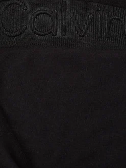 Calvin Klein Pullover & Sweatshirts*EMBOSSED RIB COMFORT HOODIE ck black