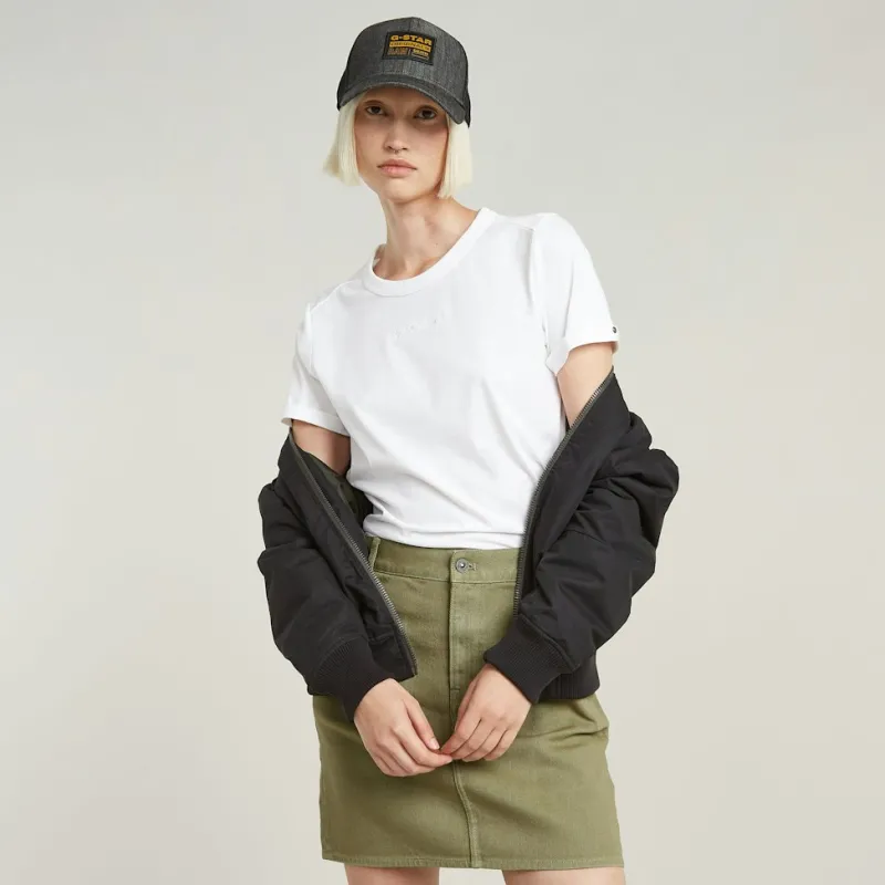 G-star Raw Shirts*Embro g-script logo r t wmn white