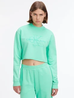 Calvin Klein Jeans Pullover & Sweatshirts*EMBROIDERED MONOLOGO SWEATSHIRT neptunes wave