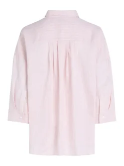Tommy Hilfiger Blusen*ESS LINEN LOOSE 3-4 SLEEVE SHIRT foggy pink stp