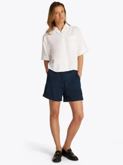 Tommy Hilfiger Blusen*ESS LINEN RELAXED S/S SHIRT th optic white