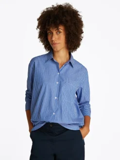 Tommy Hilfiger Blusen*ESS POPLIN EASY FIT SHIRT blue stp