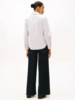 Tommy Hilfiger Blusen*ESS POPLIN REGULAR SHIRT hugh stp- lavendar ash