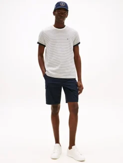Tommy Hilfiger Shirts|Big Boys*ESS SEASONAL REG FIT SOLID TEE ivory petal-preppy navy