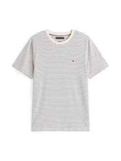 Tommy Hilfiger Shirts|Big Boys*ESS SEASONAL REG FIT SOLID TEE ivory petal-preppy navy