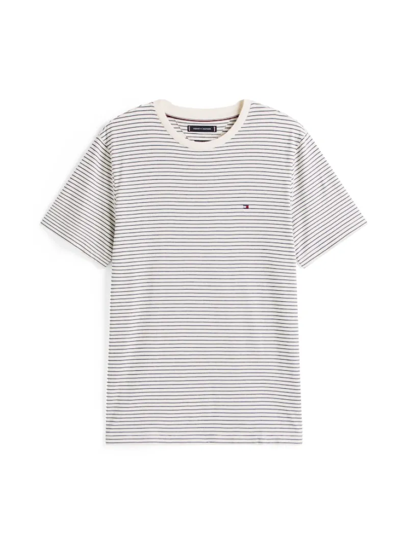 Tommy Hilfiger Shirts|Big Boys*ESS SEASONAL REG FIT SOLID TEE ivory petal-preppy navy