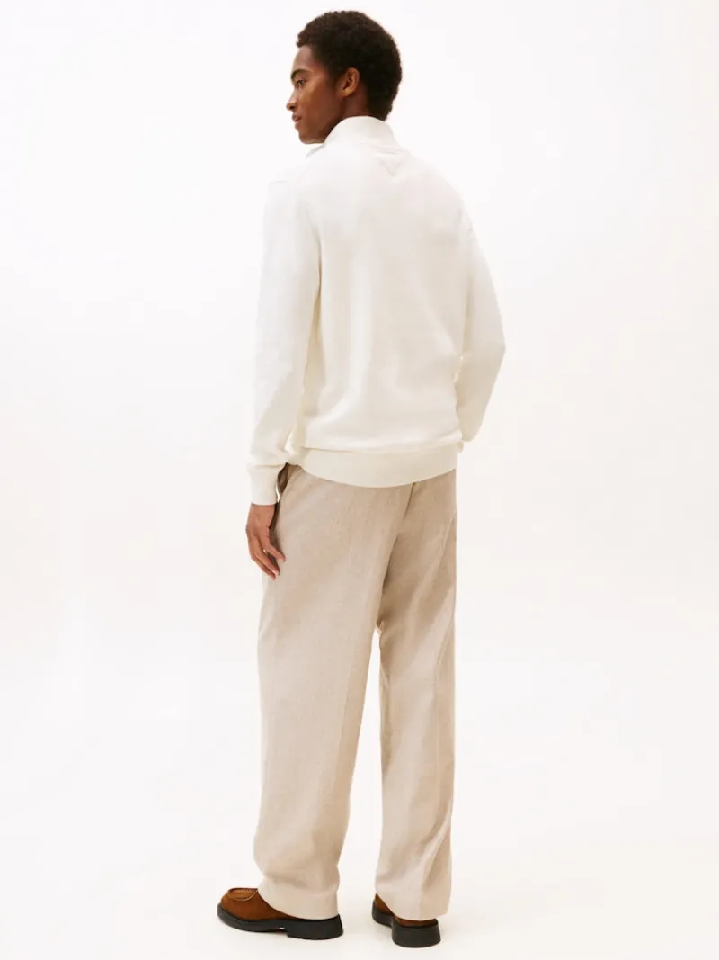 Tommy Hilfiger Pullover & Sweatshirts|Big Boys*ESSENTIAL COTTON ZIP MOCK ivory petal