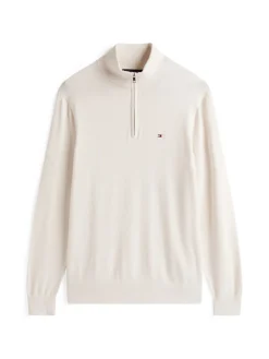 Tommy Hilfiger Pullover & Sweatshirts|Big Boys*ESSENTIAL COTTON ZIP MOCK ivory petal