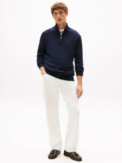 Tommy Hilfiger Pullover & Sweatshirts|Big Boys*ESSENTIAL COTTON ZIP MOCK desert sky