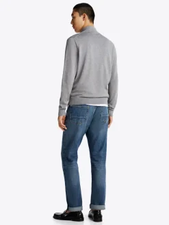 Tommy Hilfiger Pullover & Sweatshirts|Big Boys*ESSENTIAL COTTON ZIP MOCK medium grey heather