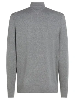 Tommy Hilfiger Pullover & Sweatshirts|Big Boys*ESSENTIAL COTTON ZIP MOCK medium grey heather