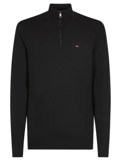 Tommy Hilfiger Pullover & Sweatshirts|Big Boys*ESSENTIAL COTTON ZIP MOCK Black