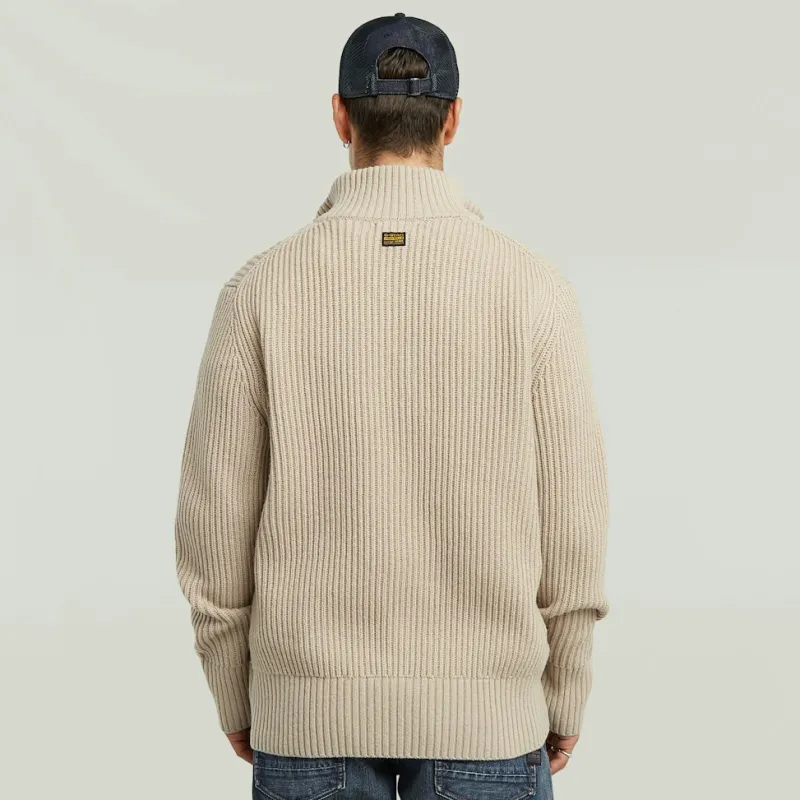 G-star Raw Pullover & Sweatshirts*Essential half zip knit dk brick