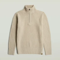 G-star Raw Pullover & Sweatshirts*Essential half zip knit dk brick