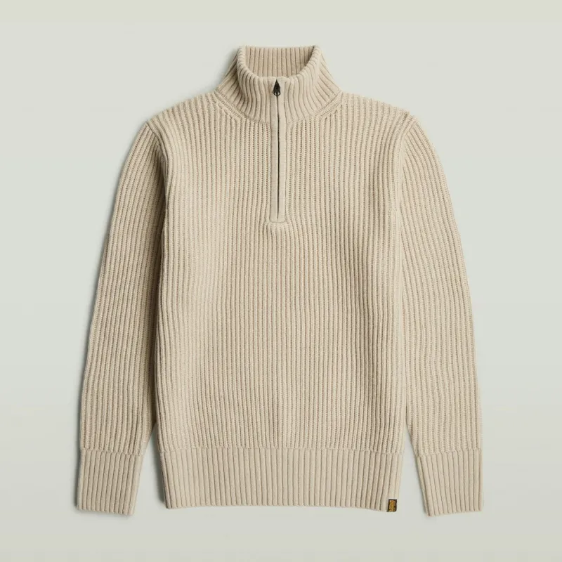 G-star Raw Pullover & Sweatshirts*Essential half zip knit dk brick