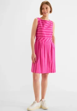Street One Kleider*Etuikleid mit Streifenmuster nu pink