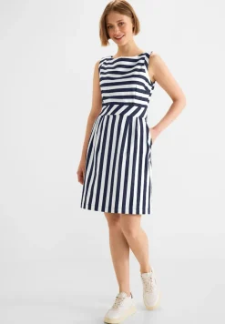 Street One Kleider*Etuikleid mit Streifenmuster deep blue