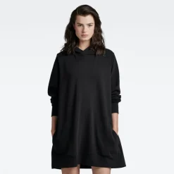 G-star Raw Kleider*Fabric mix loose sw dress dk black
