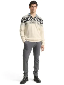 Tom Tailor Pullover & Sweatshirts|Big Boys*Fair-Isle Troyer Strickpullover offwhite fair isle design