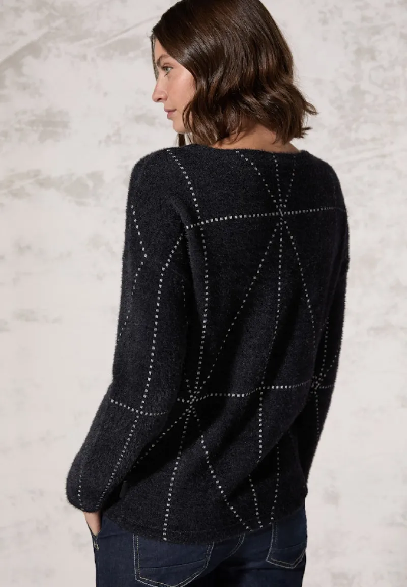 Cecil Shirts*Federgarn Langarmshirt Black