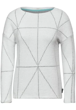 Cecil Shirts*Federgarn Langarmshirt vanilla white