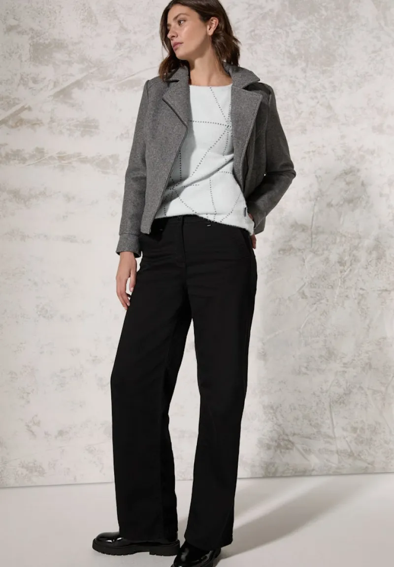 Cecil Shirts*Federgarn Langarmshirt vanilla white