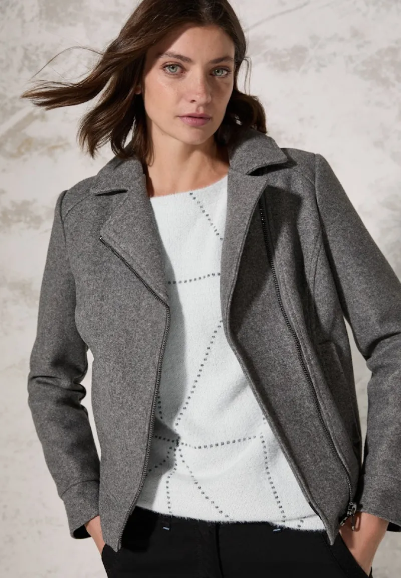 Cecil Shirts*Federgarn Langarmshirt vanilla white