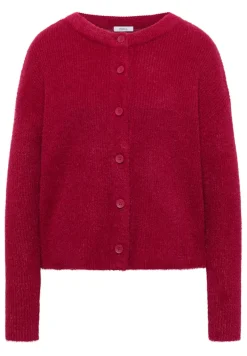 Cecil Pullover & Sweatshirts*Federgarn Ripp-Strickjacke beaujolais red