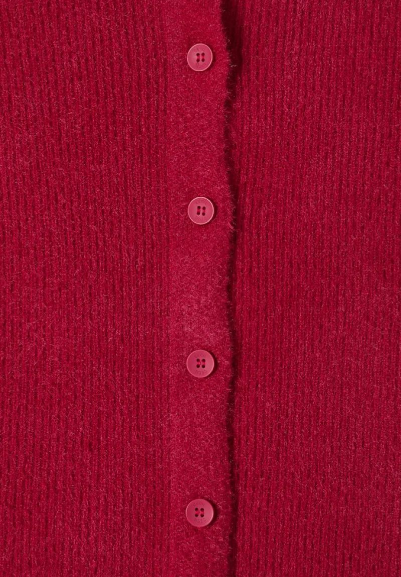 Cecil Pullover & Sweatshirts*Federgarn Ripp-Strickjacke beaujolais red