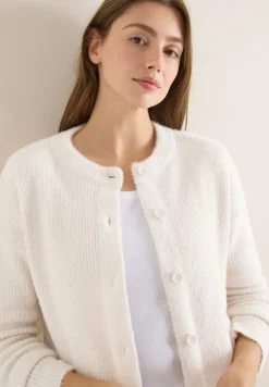 Cecil Pullover & Sweatshirts*Federgarn Ripp-Strickjacke light greige