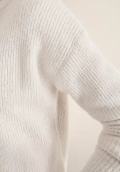 Cecil Pullover & Sweatshirts*Federgarn Ripp-Strickjacke light greige