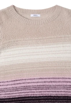 Cecil Pullover & Sweatshirts*Federgarn Streifenpullover eggplant red