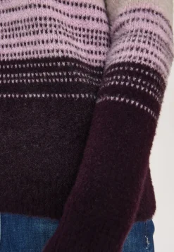 Cecil Pullover & Sweatshirts*Federgarn Streifenpullover eggplant red