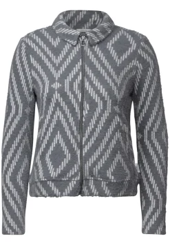 Cecil Pullover & Sweatshirts*Federgarn-Cardigan mit Print platinum grey mel.