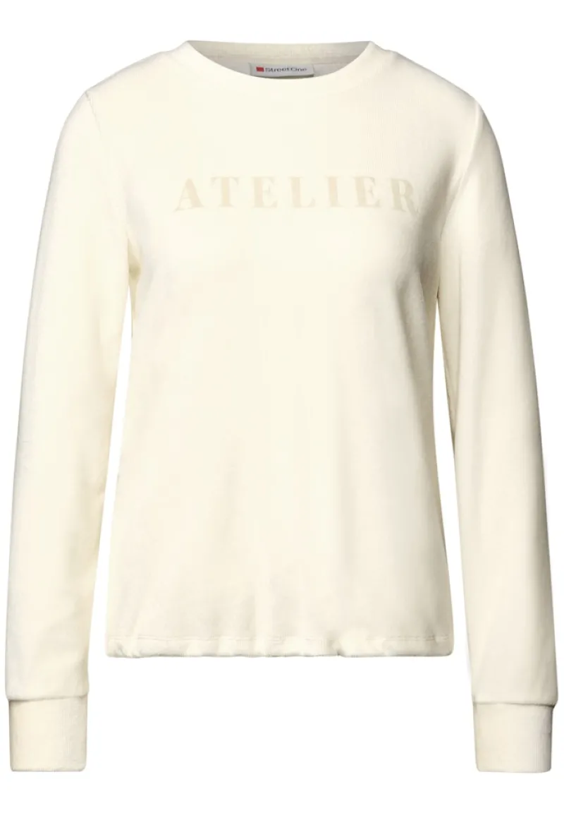 Street One Shirts*Feincord-Shirt mit Wording soft beige