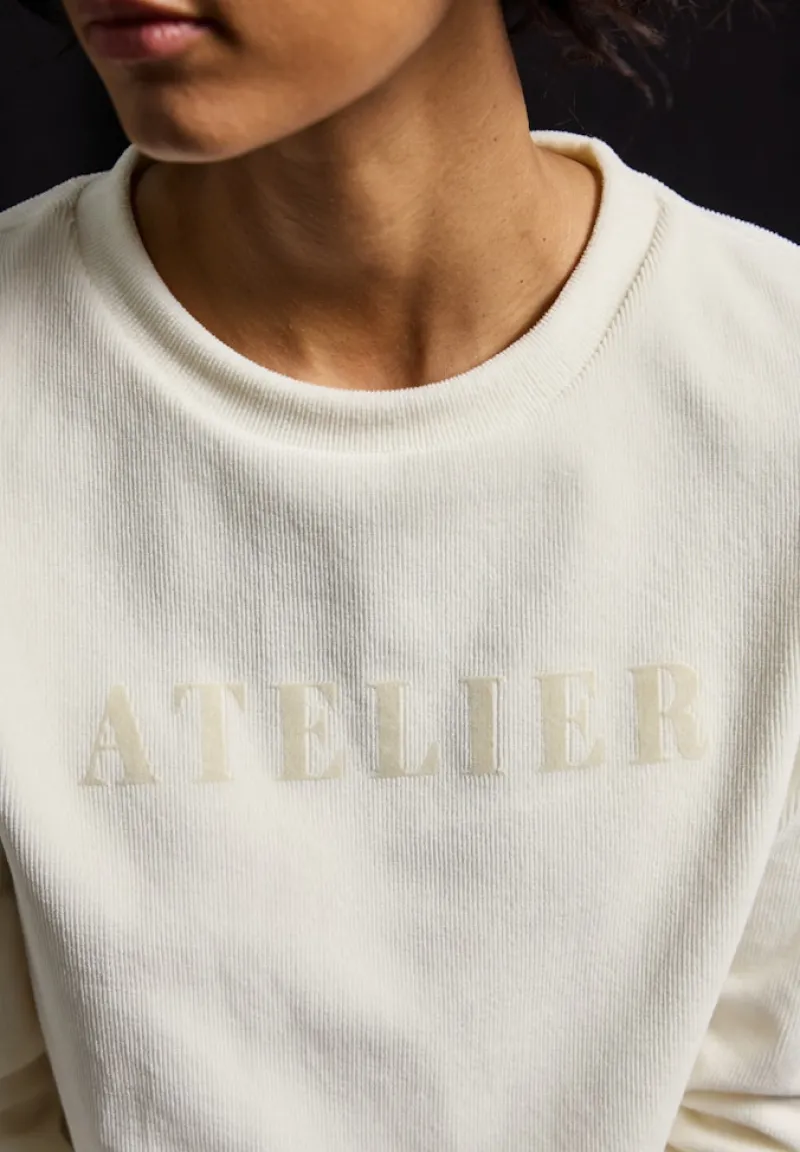 Street One Shirts*Feincord-Shirt mit Wording soft beige