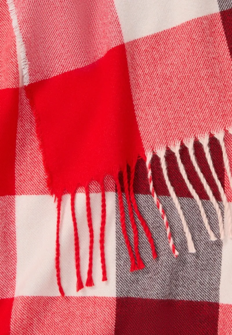 Camel Active Accessoires*Feiner Webschal mit kariertem Muster red checks