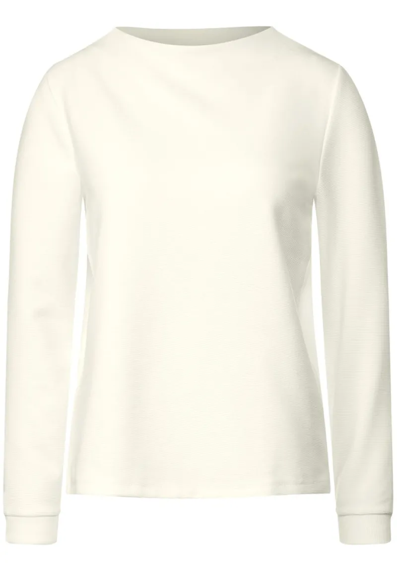 Street One Pullover & Sweatshirts*Feines Langarmshirt lucid white