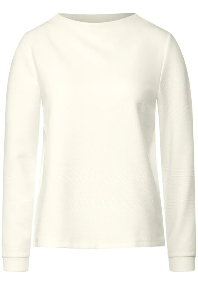 Street One Pullover & Sweatshirts*Feines Langarmshirt lucid white