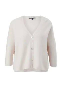 Comma Pullover & Sweatshirts*Feinstrick-Cardigan aus Viskosemix Beige