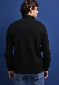 Street One Men Pullover & Sweatshirts|Big Boys*Feinstrickjacke mit Zipper Black