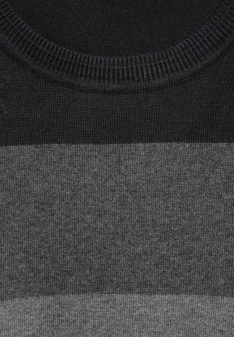 Street One Men Pullover & Sweatshirts|Big Boys*Feinstrickpullover Black