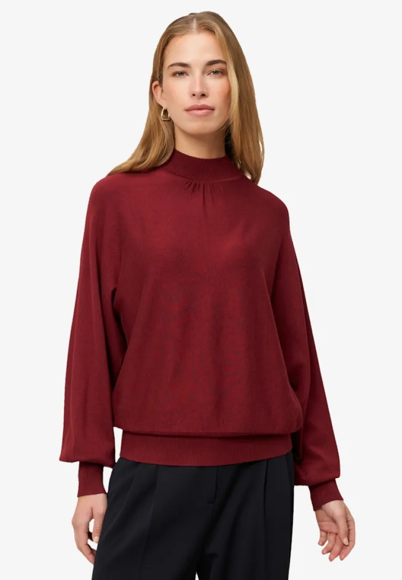 Zero Pullover & Sweatshirts*Feinstrickpullover mit Stehkragen cabernet