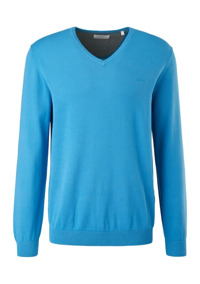 s.Oliver Pullover & Sweatshirts|Big Boys*Feinstrickpullover mit V-Ausschnitt blau4
