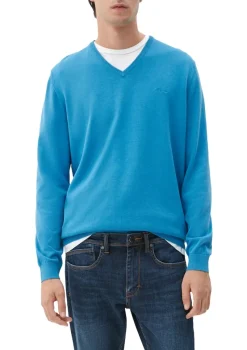 s.Oliver Pullover & Sweatshirts|Big Boys*Feinstrickpullover mit V-Ausschnitt blau4