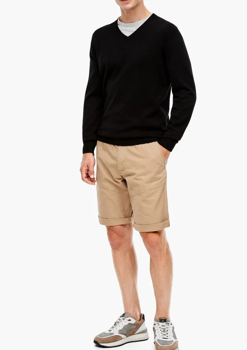 s.Oliver Pullover & Sweatshirts|Big Boys*Feinstrickpullover mit V-Ausschnitt Schwarz