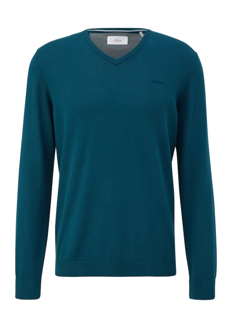 s.Oliver Pullover & Sweatshirts|Big Boys*Feinstrickpullover mit V-Ausschnitt petrol