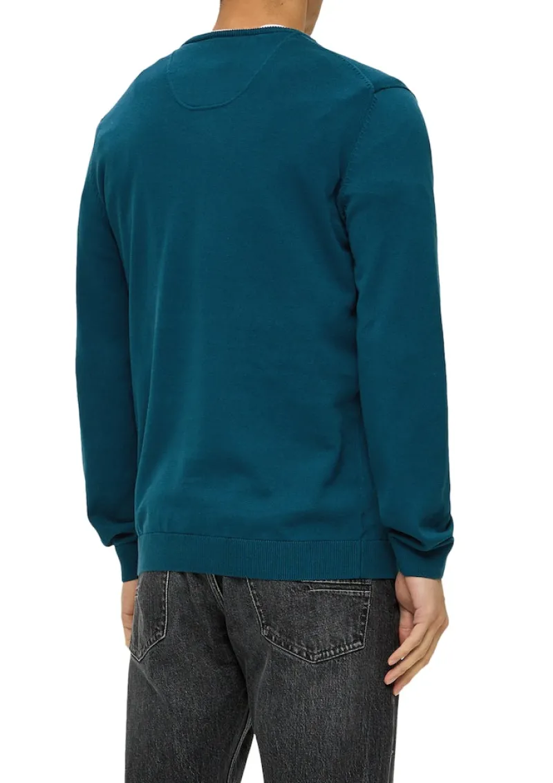 s.Oliver Pullover & Sweatshirts|Big Boys*Feinstrickpullover mit V-Ausschnitt petrol