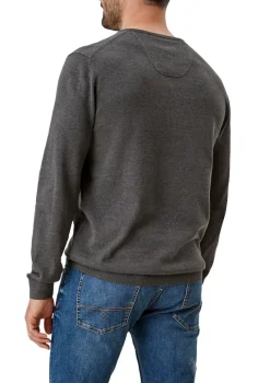 s.Oliver Pullover & Sweatshirts|Big Boys*Feinstrickpullover mit V-Ausschnitt Grau