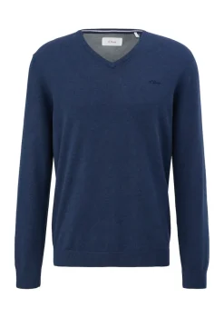 s.Oliver Pullover & Sweatshirts|Big Boys*Feinstrickpullover mit V-Ausschnitt blau2